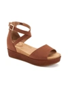 GIANI BERNINI ELLENAA WOMENS MEMORY FOAM ANKLE STRAP WEDGE SANDALS