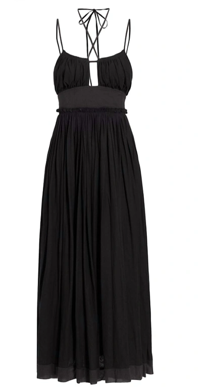 Ulla Johnson Women's Freya Adjustable Straps Cut-out Dress In Noir In Black