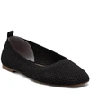 Lucky Brand Daneric Womens Perforated Square Toe Ballet Flats In Black
