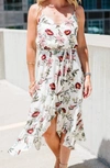Jack By Bb Dakota Garden Bloom Printed Maxi Dress In Ivory In Multi