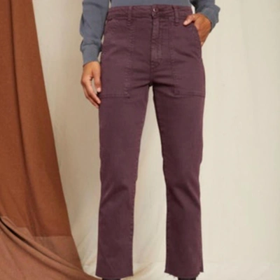 Amo Easy Army Trouser In Wine In Red