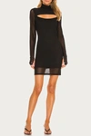 AFRM TILDA MESH MINI DRESS IN NOIR