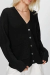 6397 RIBBED KURT CARDIGAN IN BLACK