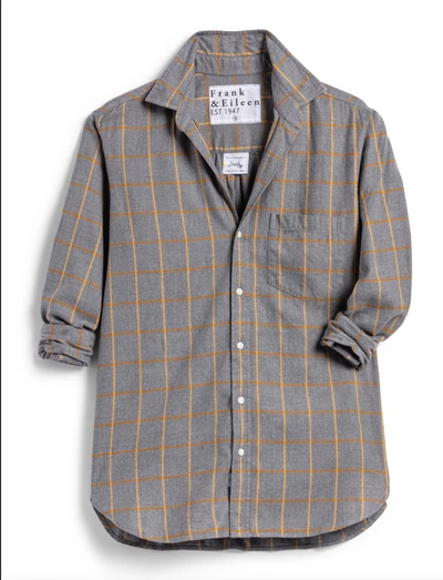 Frank & Eileen Joedy Shirt In Grey W/ Camel In Multi