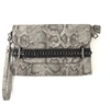 Sondra Roberts Vegan Animal Print Clutch In Gray In Grey