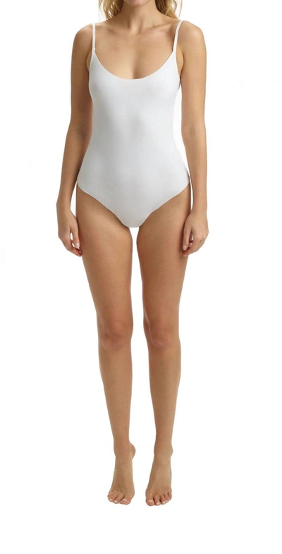 Commando Essential Cotton Underpinning Bodysuit In White