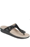 Sas Sanibel Sandal - Medium In Black Snake