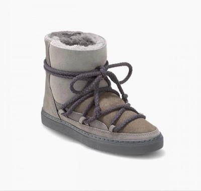 Inuikii Patchwork Suede Ankle Boots In Grey