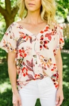 Sanctuary Countryside Shell Blouse In Peach In Pink