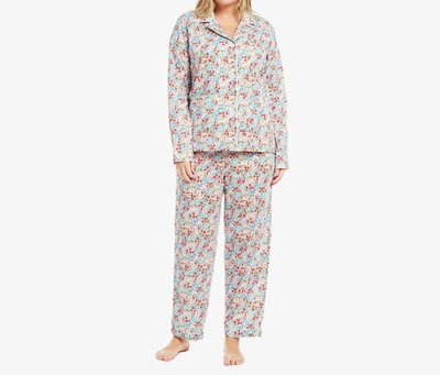 The Sleep Code Ayla Liberty Print Pj Set In Poppy/daisy Print In Multi