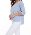 Angel Casual High Low Top In Sky Blue