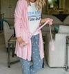 Pj Salvage Peachy Party Robe In Blush In Pink