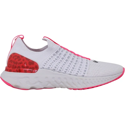 Nike React Phantom Run Fk 2 Sneakers In Silver/red