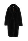 APPARIS LAURE FAUX FUR COAT IN BLACK