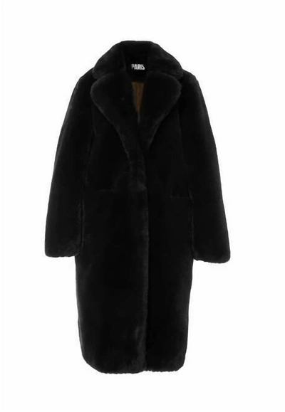 Apparis Laure Faux Fur Coat In Black