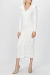 RONNY KOBO VIANNE KNIT DRESS IN WHITE