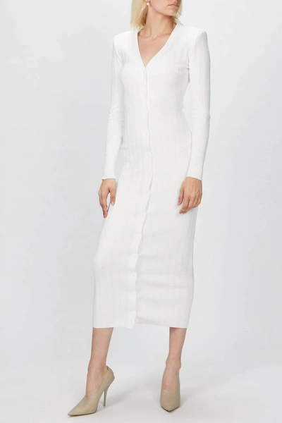 Ronny Kobo Vianne Knit Dress In White