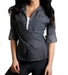 ANGEL BUTTON-FRONT OIL-WASHED SHIRT IN GRAY