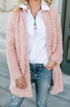 BISHOP + YOUNG FIERCE CREATURES FAUX FUR JACKET IN BLUSH