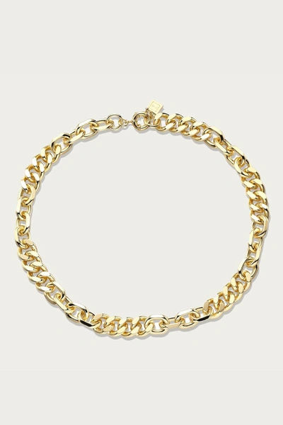 F+h Studios Mixed Up Statement Necklace In Gold