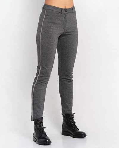 D-exterior Jean With Side Stripe In Grey