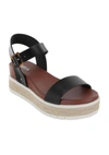 Mia Kalani Womens Slingback Elastic Strap Espadrilles In Black