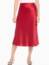 Karen Kane Bias Cut Midi Skirt In Red