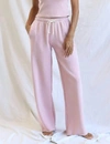 PERFECTWHITETEE HAILEY STRUCTURED WIDE LEG PANT IN PINK