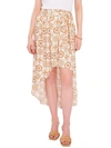 Vince Camuto Women's Printed Side-tie High-low Skirt In White