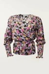 ART DEALER DOLORES TOP IN PASTEL FLORAL PRINT