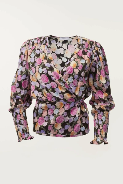 Art Dealer Dolores Top In Pastel Floral Print In Multi