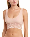 Commando Sexy And Smooth Lace Trim Longline Bralette In Rose In Multi