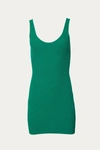 BEC & BRIDGE ANOUK KNIT MINI DRESS IN BOTTLE GREEN