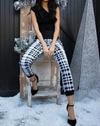 Eva Franco Fernanda Jogger In Plaid Sequins In Multi
