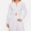 Polo Ralph Lauren Cable-knit Cotton Crewneck Cardigan In White