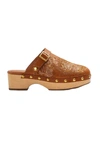 Johnny Was Women's Mono Clog Tonal Slippers In Brown In Brown