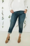 LEVEL 99 LILY MIDRISE SKINNY CROP JEAN IN BLUE