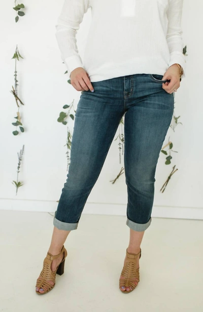 Level 99 Lily Midrise Skinny Crop Jean In Blue