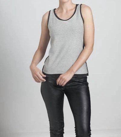 Angel Bra-friendly Tank Top In Charcoal/black In Grey