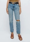 Re/done 70s Straight Jean In Worn Medium Raf In Multi
