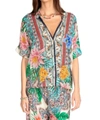 Johnny Was Clover Button Down Shirt In Multi