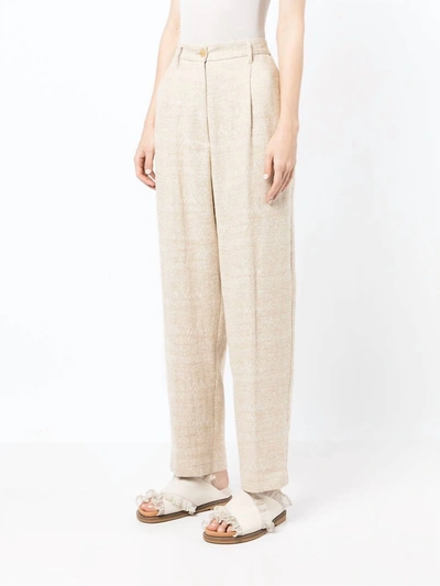 Forte Forte Jacquard Trousers In Beige