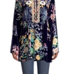 JOHNNY WAS BOUQUET BURNOUT NEPHELE TUNIC IN NAVY