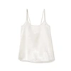 Pj Harlow Daisy Satin Tank With Braided Straps & Elastic Back In Pearl In Beige