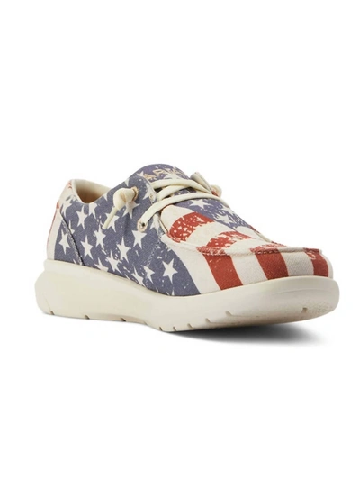 Ariat Women's Hilo Slip On Shoe - Medium In Distressed Flag In Multi