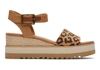 Toms Women's Diana Leopard Wedge Sandal - Grösse Eu 39 Sandalen In Multi