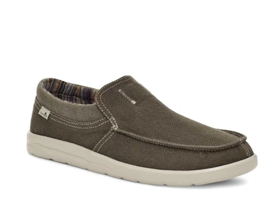 Sanuk Men's Hi Bro Lite Hemp Shoes In Earth Gray In Multi