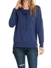 BOBI FUNNEL NECK HOODIE IN COAST