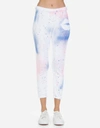 Lauren Moshi Alana Galaxy Lip Sweatpant In White Galaxy In Multi