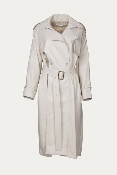 Boyarovskaya Assimilth Trench Coat In Ecru In White